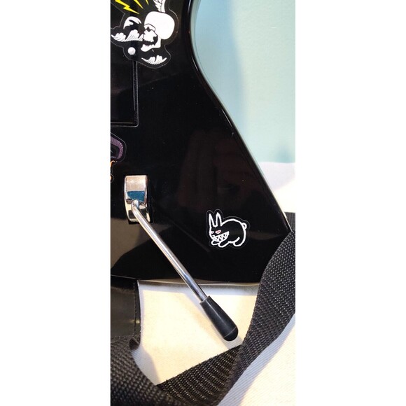 PS3  React Black‎ Wireless Guitar for Guitar Hero, NO DONGLE, TESTED WORKS GREAT - Picture 9 of 14